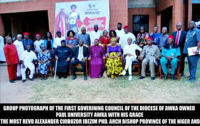 MEMBERS OF THE INAUGURAL GOVERNING COUNCIL OF PAUL UNIVERSITY, UNDER THE OWNERSHIP OF DIOCESE OF AWKA.